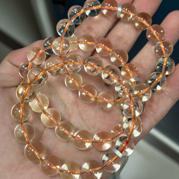 【书记甄选】天然黄水晶单圈手链 多样式发一件 约14mm 1529BB