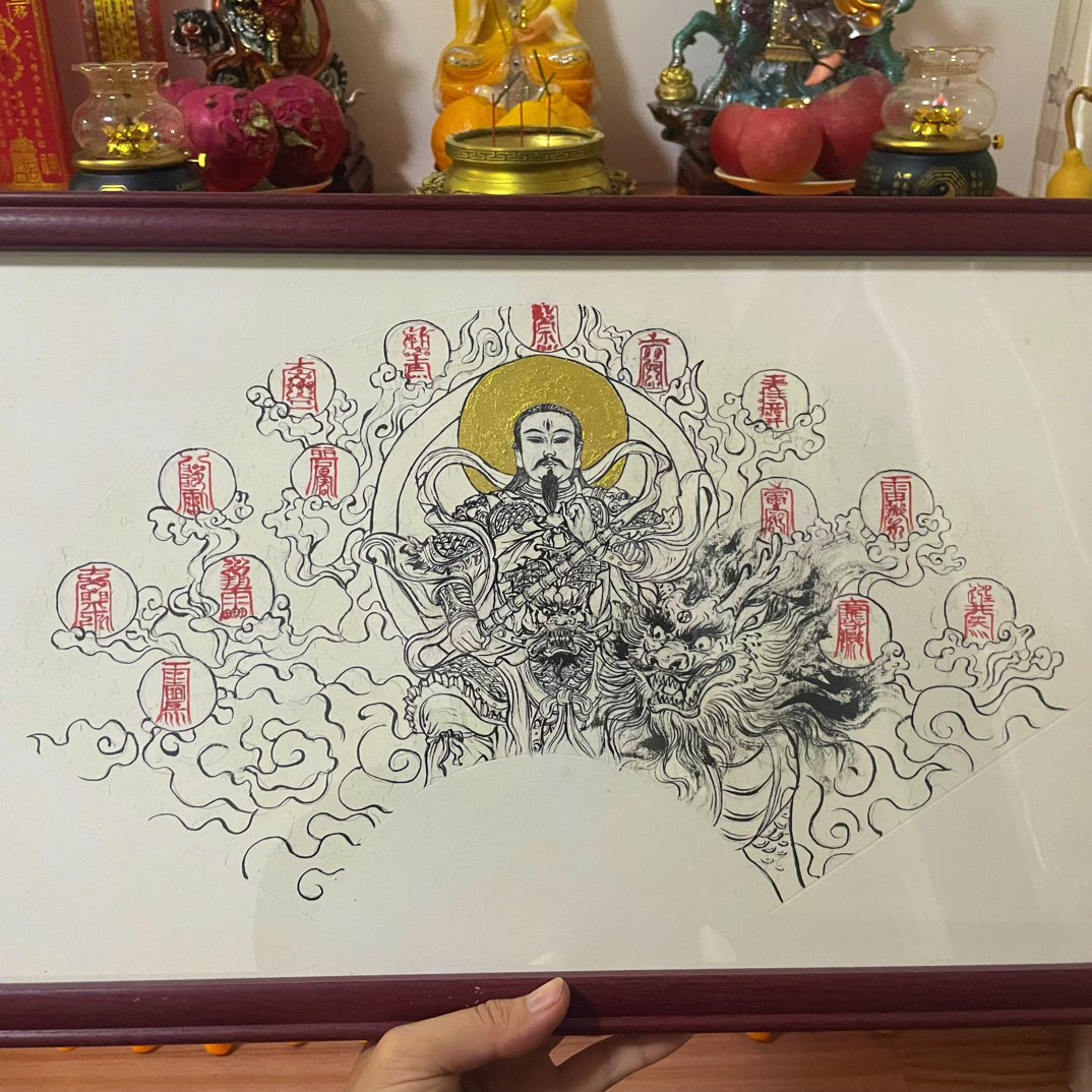 纯手绘雷祖，九天应元雷声普化天尊
