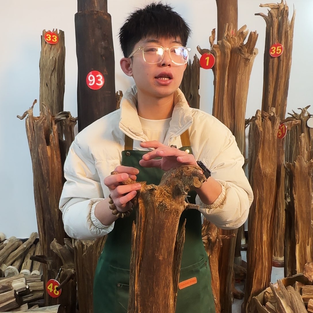 沉香摆件天然沉香原木摆件➕底座