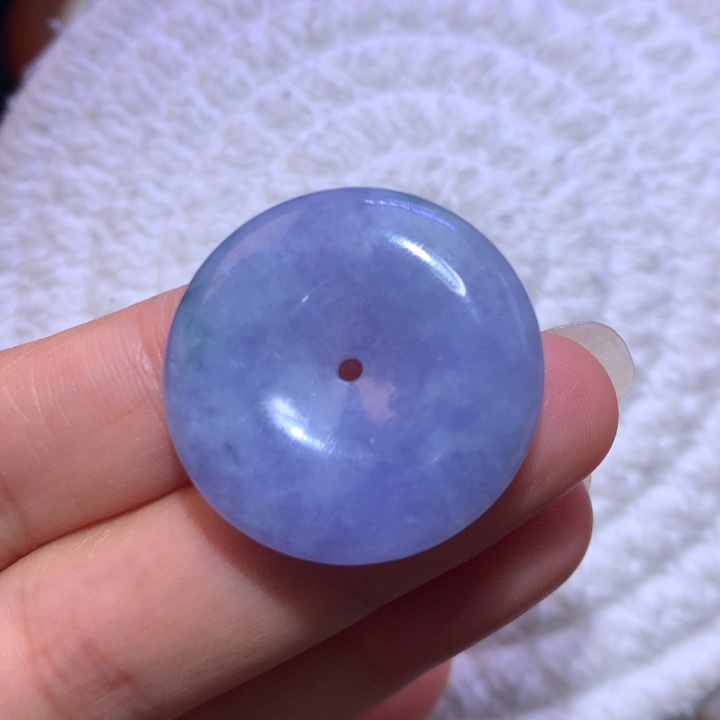 翡翠颈饰未镶嵌妖紫平安扣