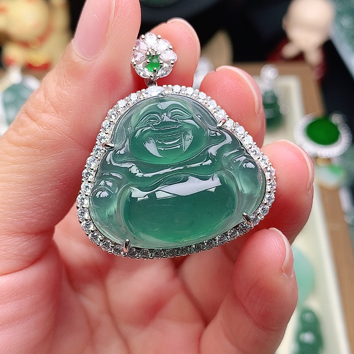 颈饰银S925镶嵌翡翠【****】吊坠