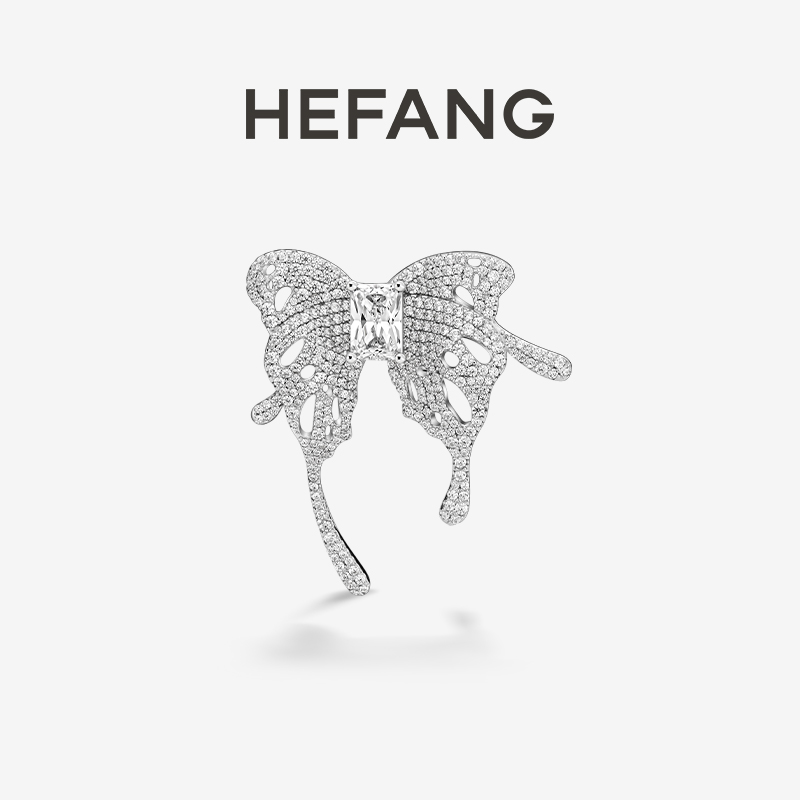 HEFANG 胸针 蝴蝶方糖胸针轻奢时尚原创设计