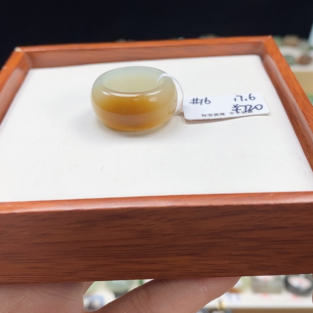 安***妮和田玉未镶嵌戒圈专拍15-17.6内径