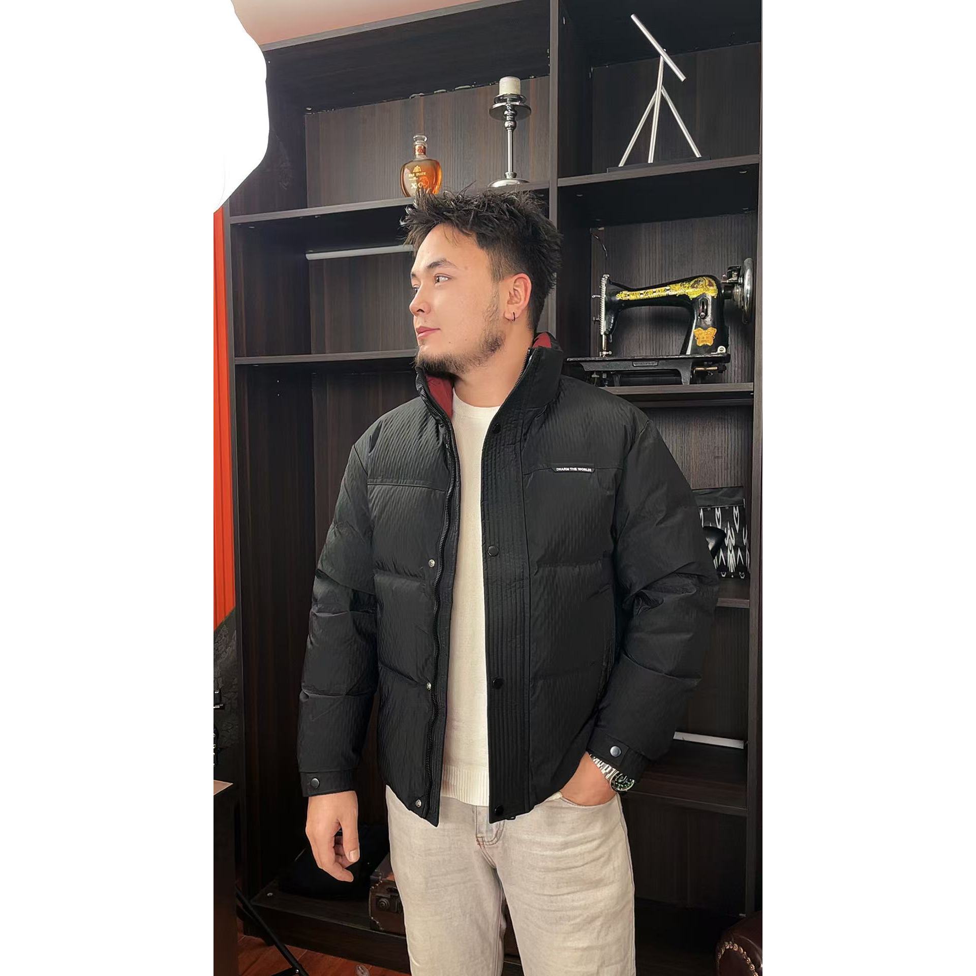 2025爆款 /冬季白鸭绒简约百搭纯色加厚保暖羽绒服外套5823