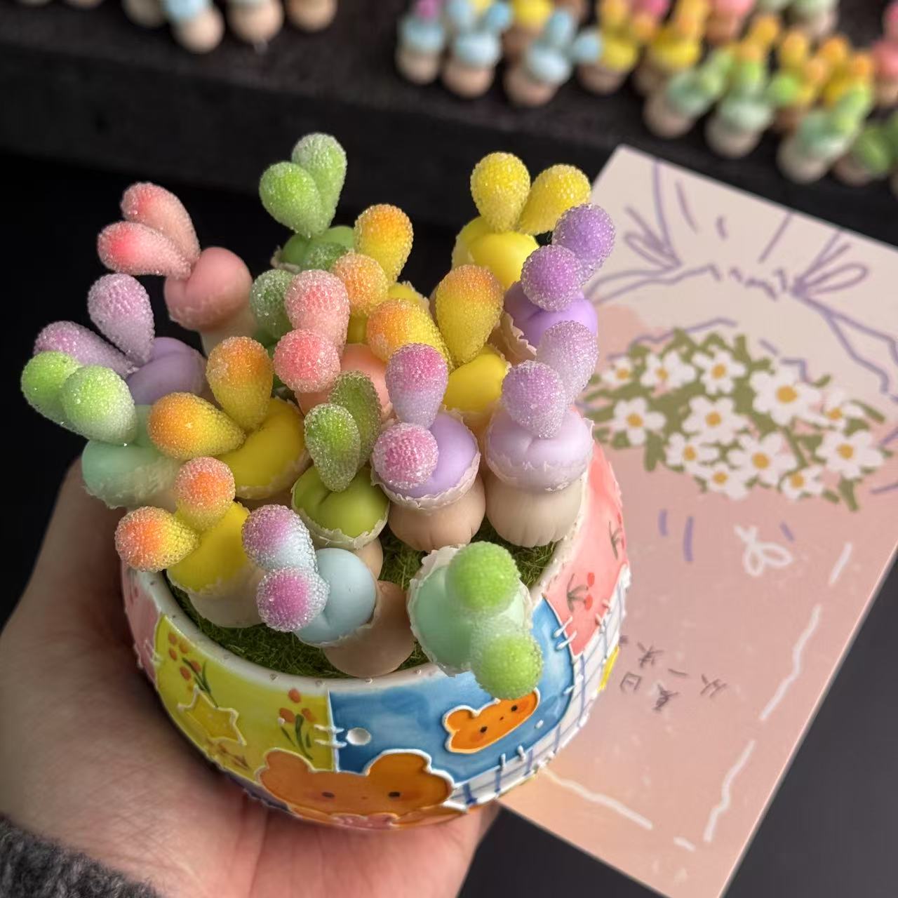 （补拍链接）粘土手工diy原创艺术摆件手绘仿真花永生花创意饰品