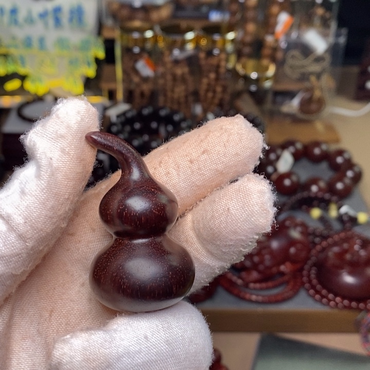 小叶紫檀把件葫芦 