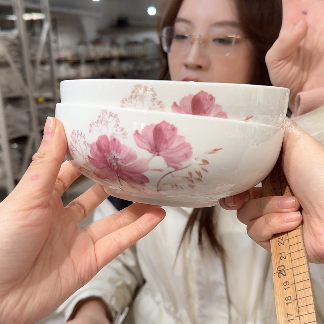 瓷骨瓷6英寸饭碗15cm4个外贸尾单