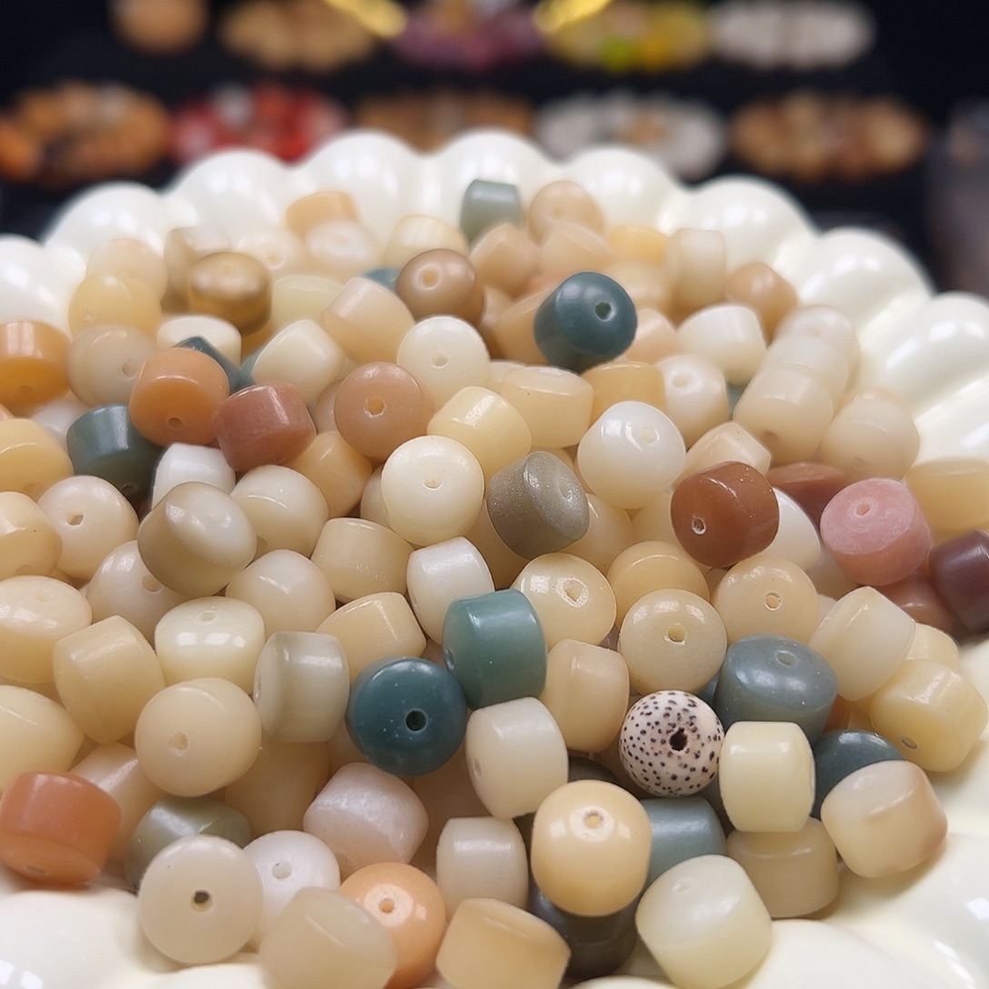 菩提根/象牙果手串微瑕卡10左右多宝金轮150颗