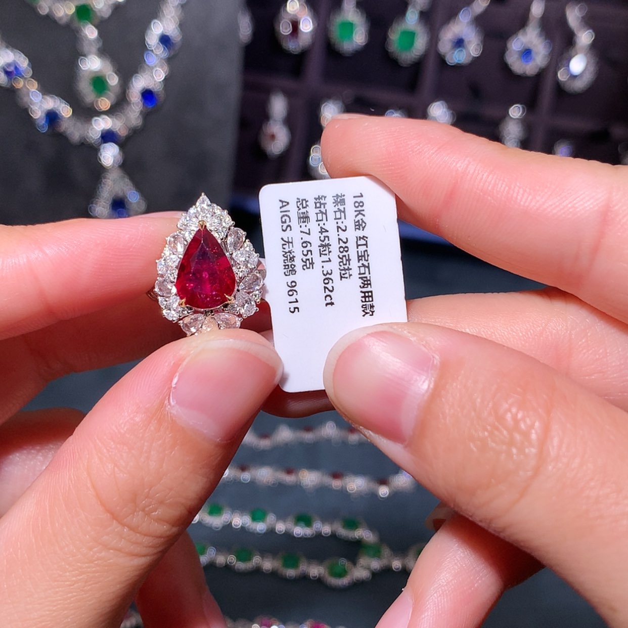 【闪购商品】红宝石戒指18K金镶嵌