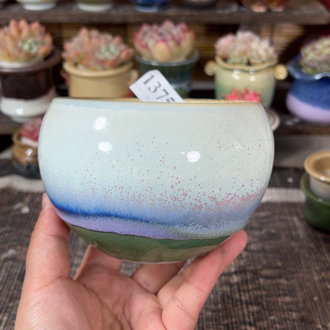 陶瓷口9高7 景德镇手工花盆