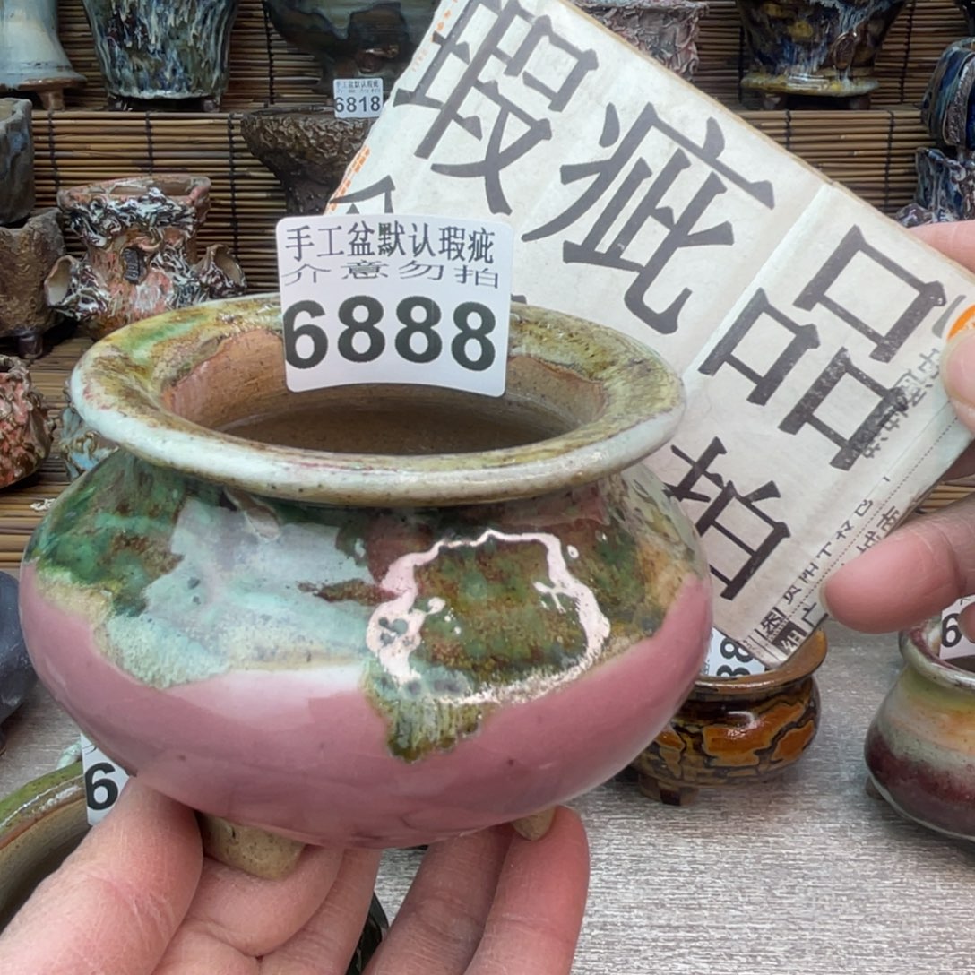 手工花盆默认瑕疵完美者勿拍