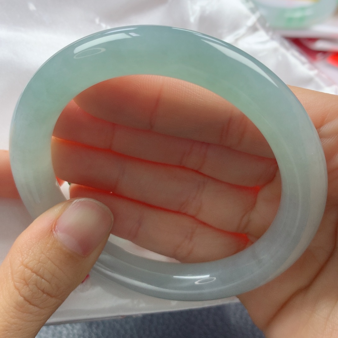 未镶嵌手镯翡翠缅甸天然翡翠A货57圆