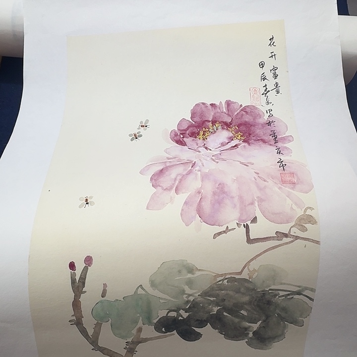 国画黄春香国画花开富贵尺寸68*34