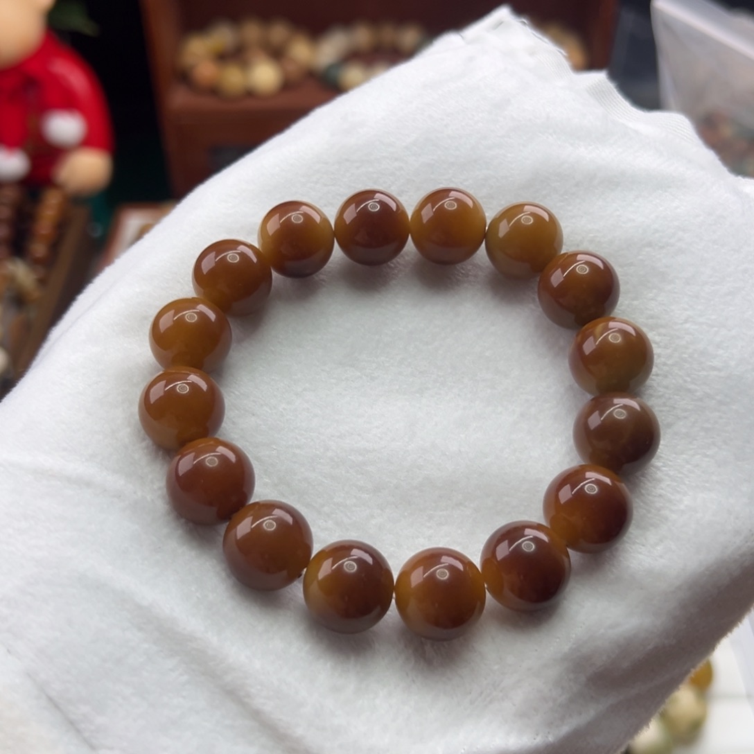 菩提根/象牙果手串卡14圆珠微瑕