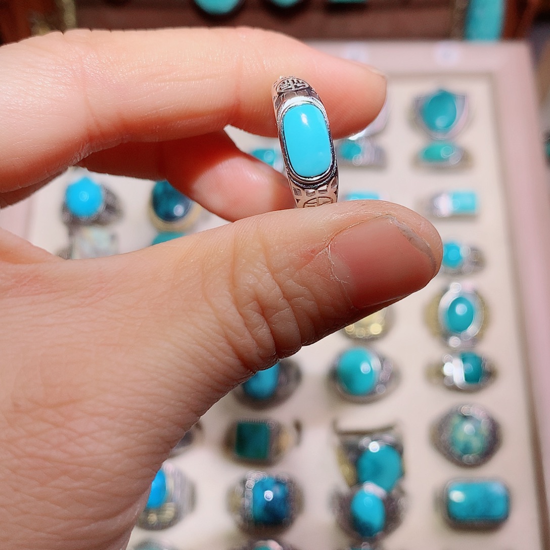 绿松石银S925镶嵌颈饰