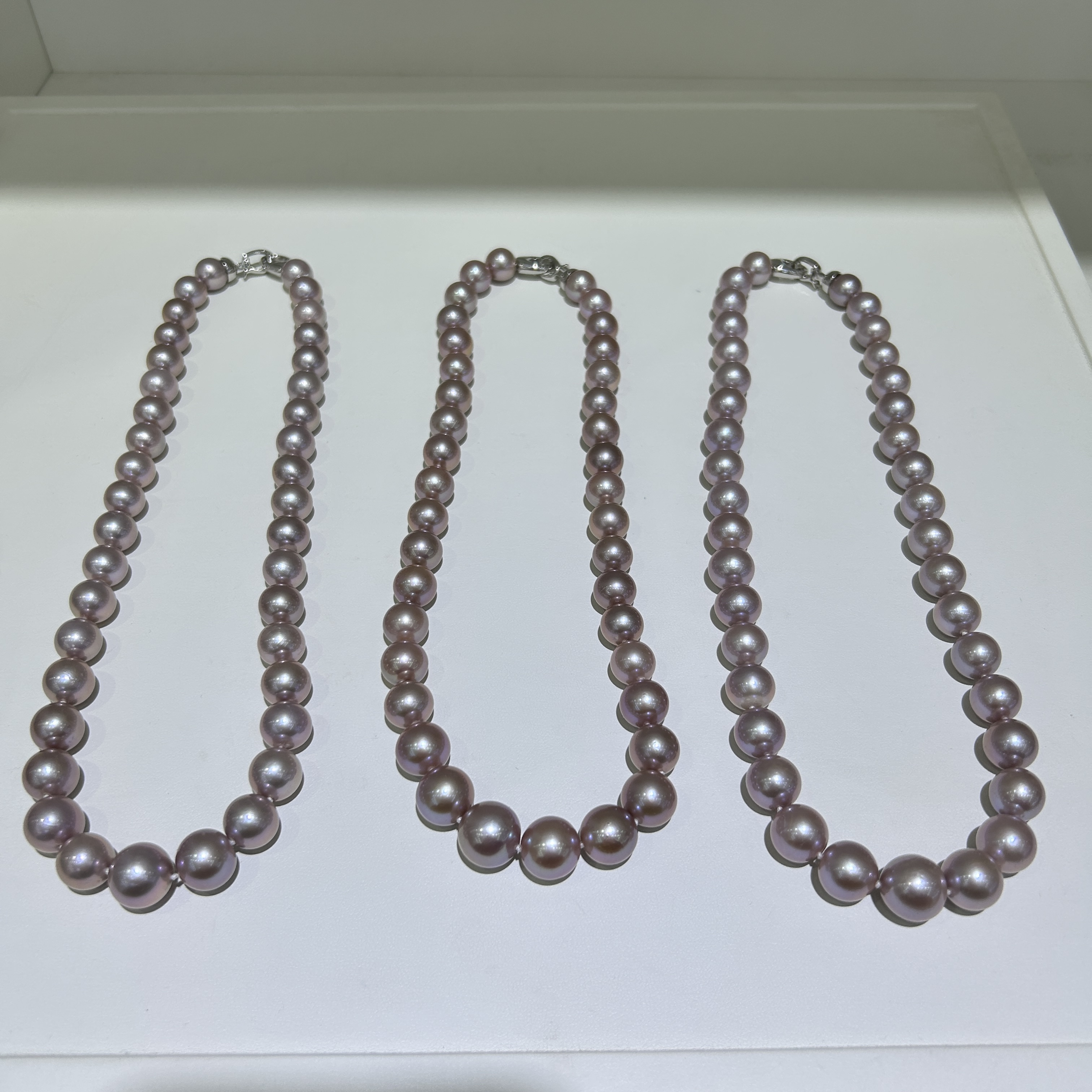 【短发七七】S925银 淡水紫珠珍珠项链 10.5-14mm 多样性发一