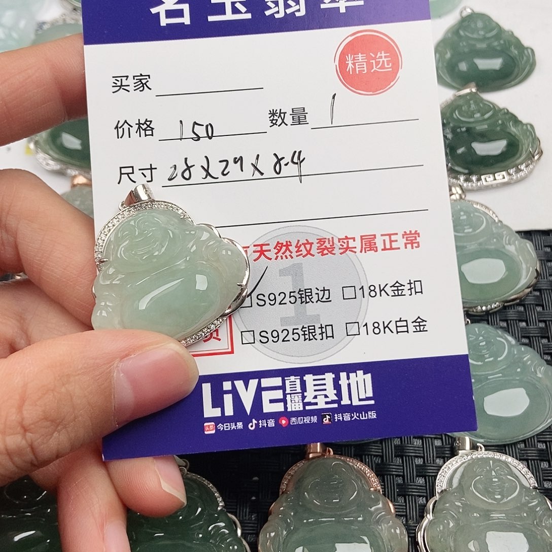 翡翠银S925镶嵌颈饰