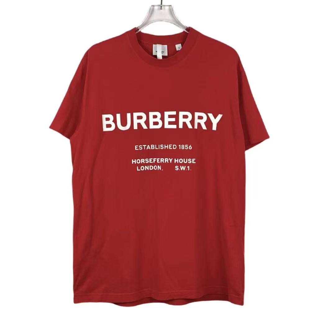 95新 BURBERRY/博柏利 /葡萄籽奢潮/字母印花圆领短袖T恤/XS码