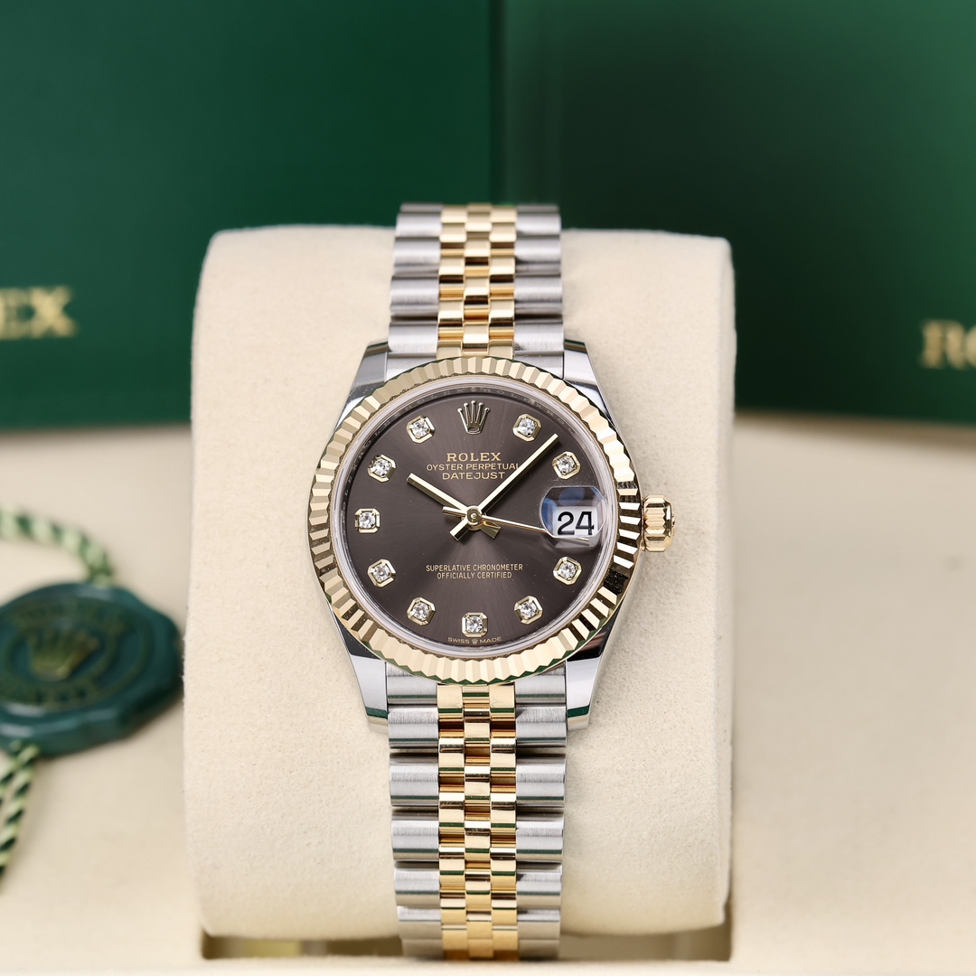 99新 Rolex/劳力士 278273间金贝母盘 钻刻 31mm 2025年10月保卡