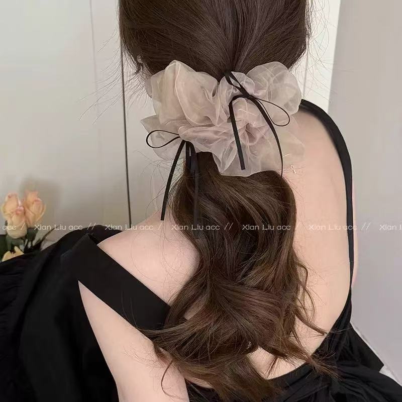 （001-200）大肠发圈韩系居家发圈可爱女孩大号不伤发优雅绑发复古