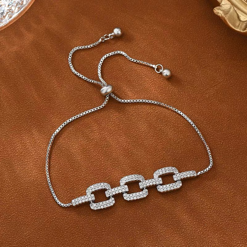 铜合金合成锆石手链 C205个性时尚高级手链