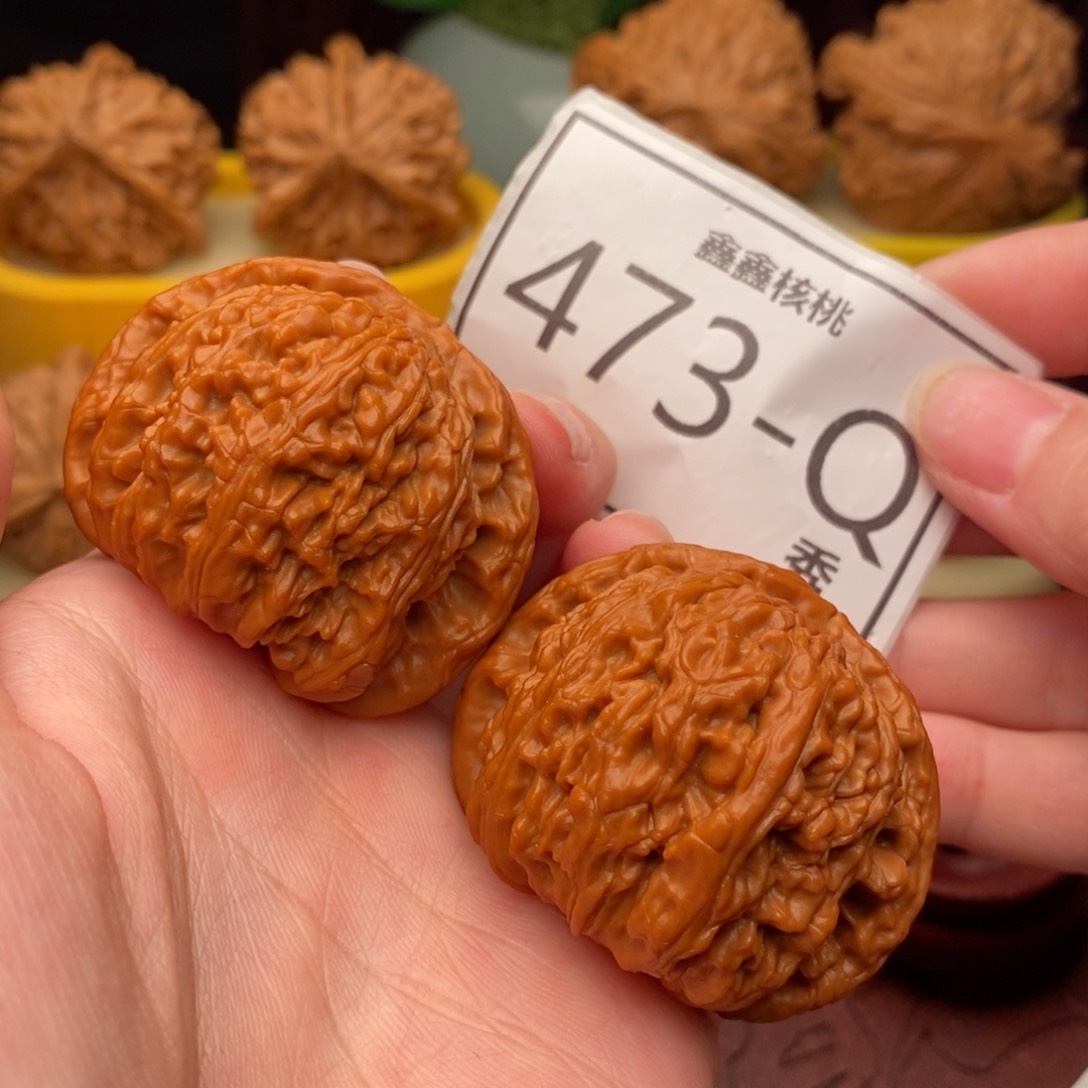 文玩核桃把件白狮45