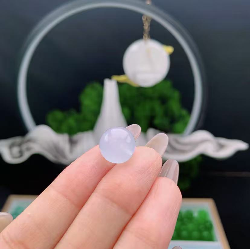 卡10+高冰白月光翡翠单珠（多样性发其一）