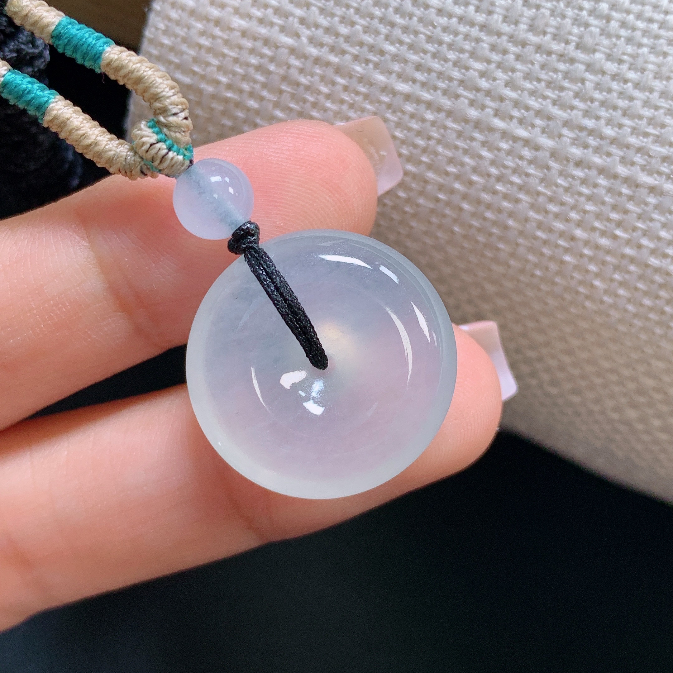 缅甸天然A货翡翠冰种平安扣怀古吊坠气质时尚21*6.2