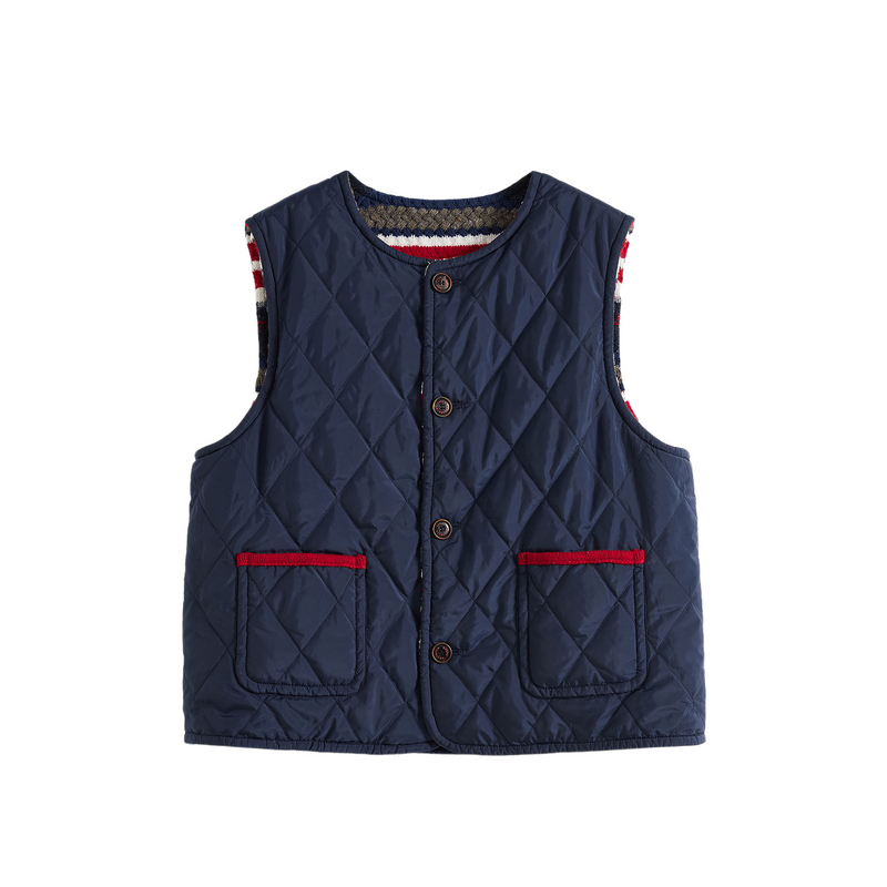 【茉舍】SHORT SENTENCE针织提花双面穿马甲26RSVE01-2800