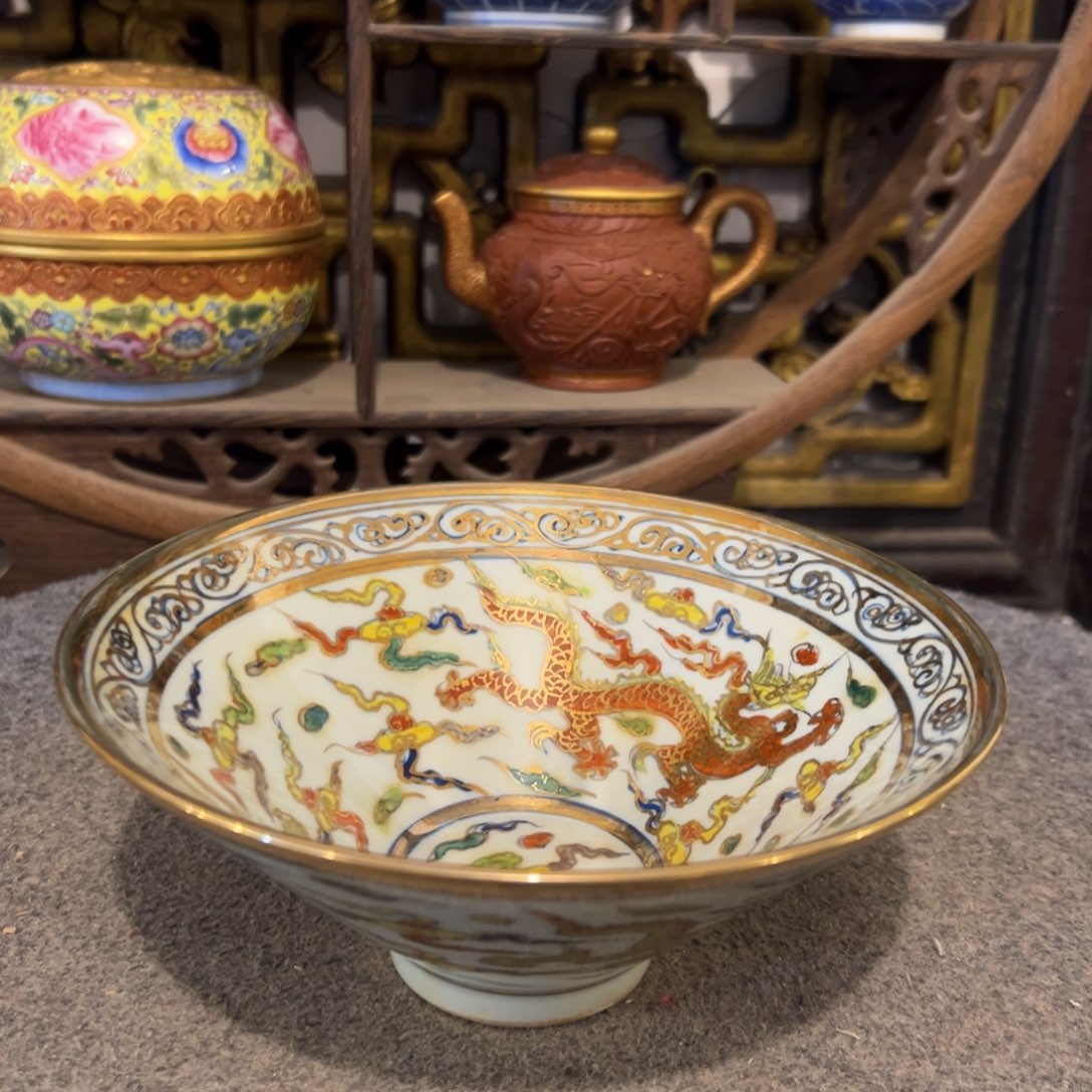 碟来*运精品斗彩瓷器收藏