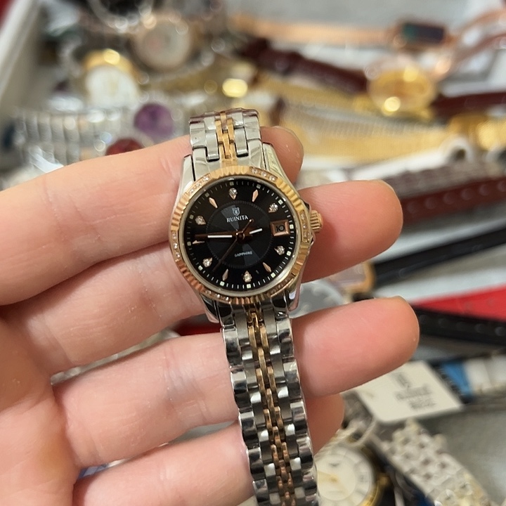 ****天钢牛皮（革）钢石英机芯