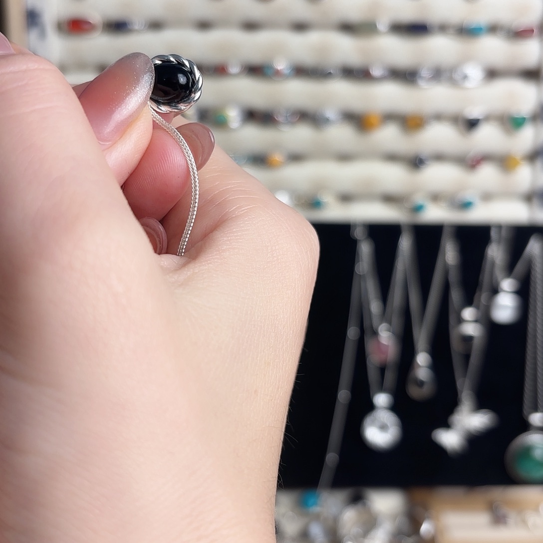 925银925银项链黑色