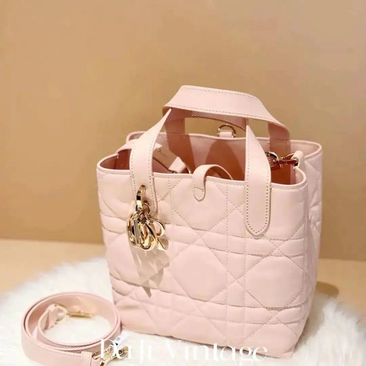 99新 DIOR/迪奥 大吉中古yts/Dior迪奥胭脂粉色小号竖版土著手提