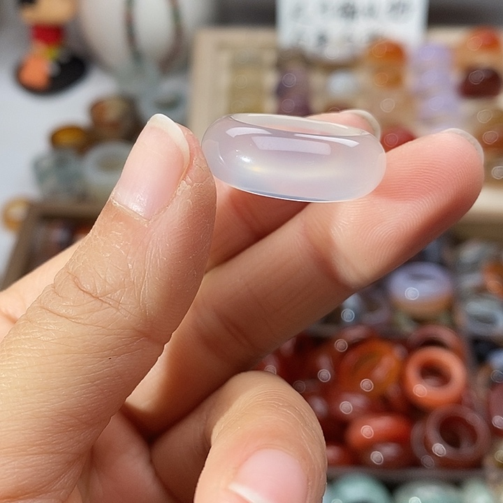 玛瑙/玉髓未镶嵌戒指A 13不退换港内径