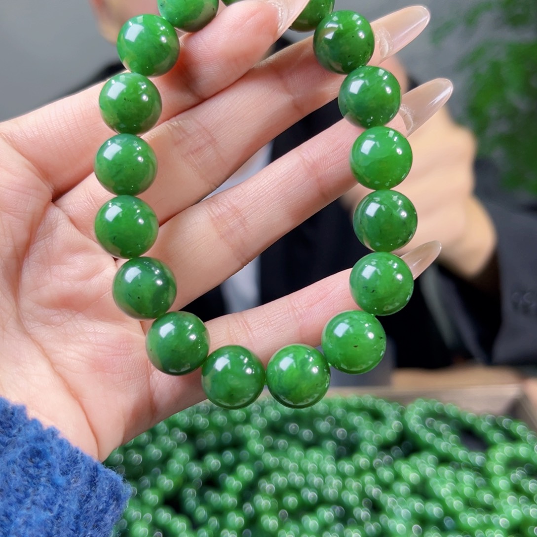 和田玉未镶嵌手链纯天然和田玉俄罗斯5号矿手串卡12