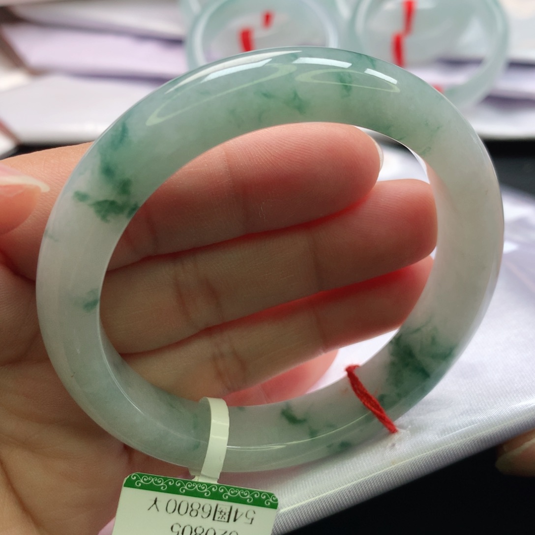 翡翠手镯未镶嵌缅甸54.55