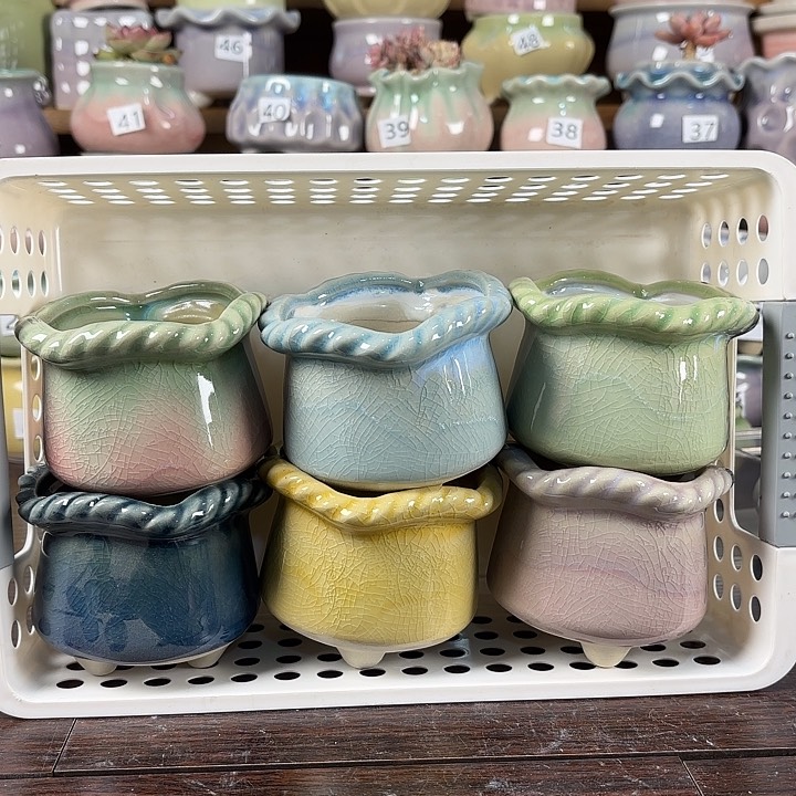 红陶量货/口高深浅搭配发6