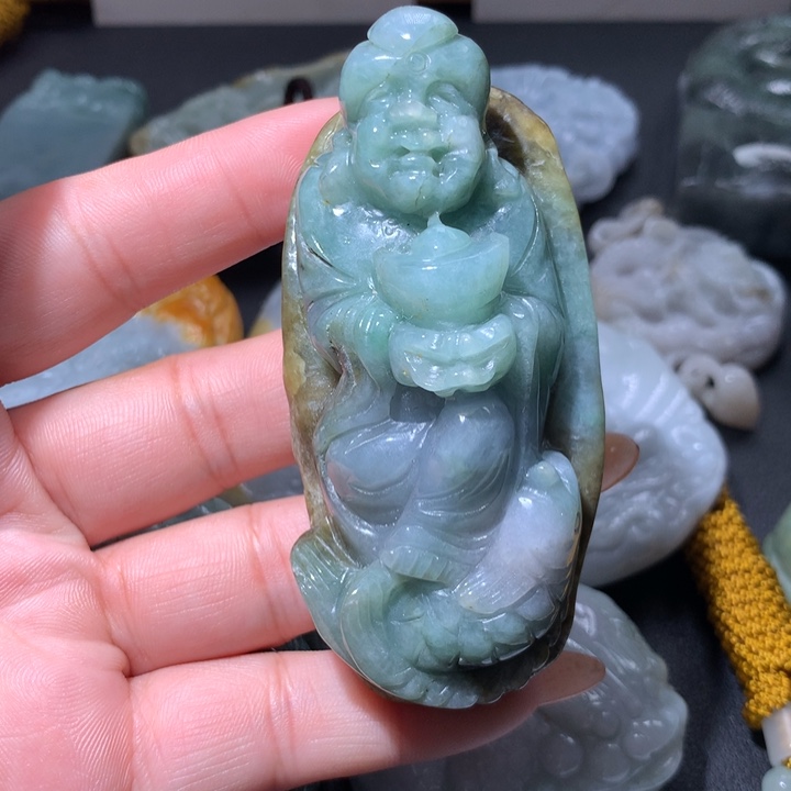 翡翠未镶嵌颈饰保真天然A货翡翠