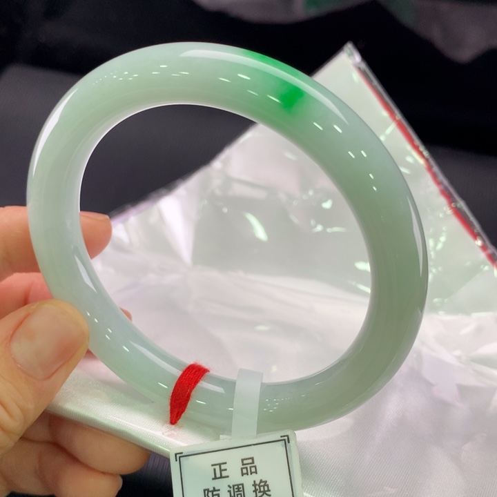 翡翠未镶嵌手镯圆条60
