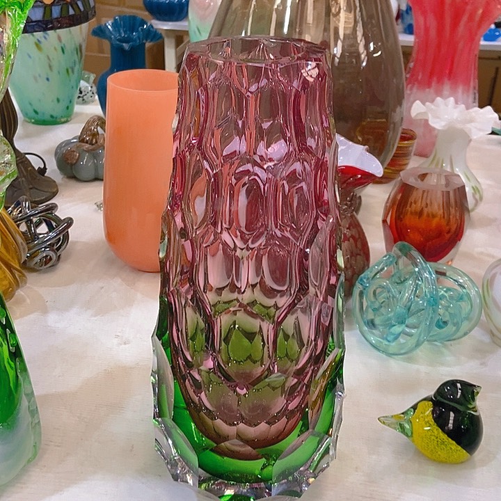 琉璃琉璃花瓶高37宽6