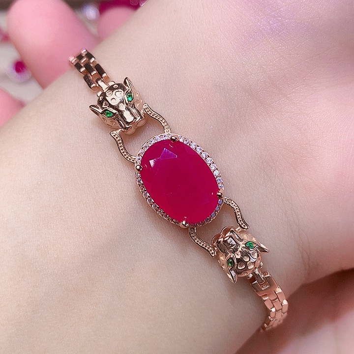 银S925镶嵌手链托帕石