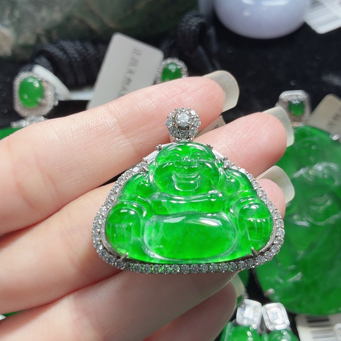 翡翠银S925镶嵌颈饰