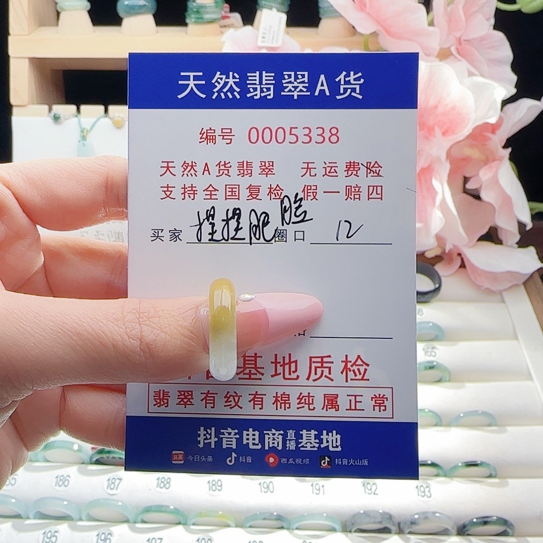 捏****翡翠未镶嵌戒指戒指