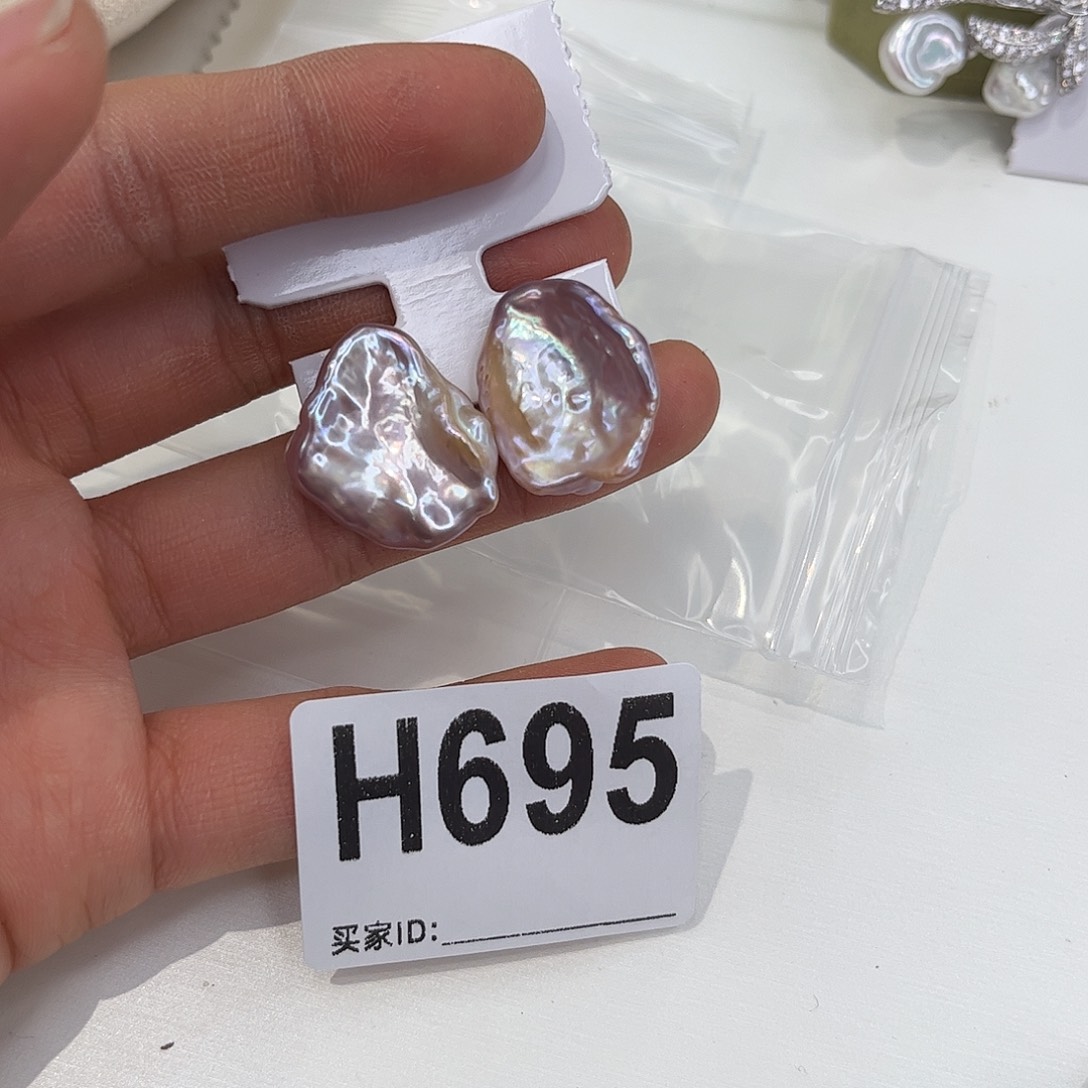 银S925镶嵌耳饰淡水珍珠