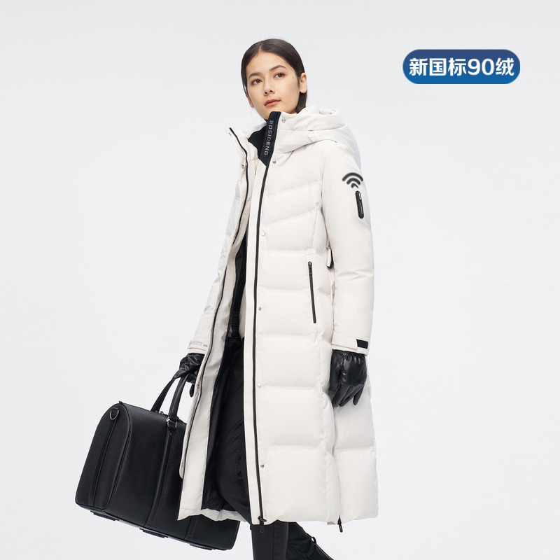 波司登户外鹅绒商场同款雪山出游女长款保暖收腰显瘦新国标90绒