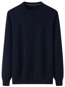 【精纺双提】【羊绒天花板】鄂尔多斯市男款圆领羊绒衫时尚保暖休闲