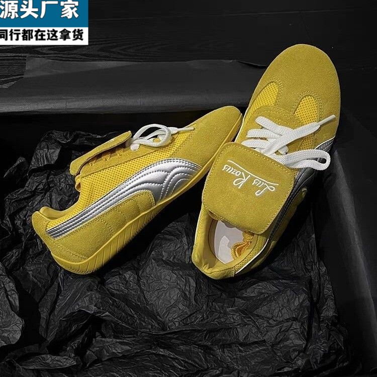 设计感爆款可拆卸翻盖底德训鞋女2025秋新款百搭复古休闲运动鞋
