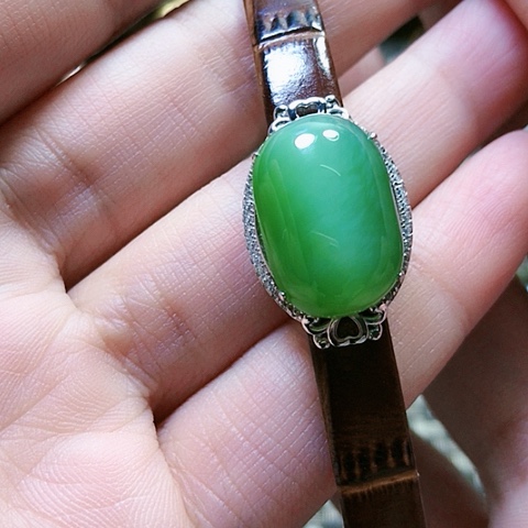 和田玉挂件银S925镶嵌