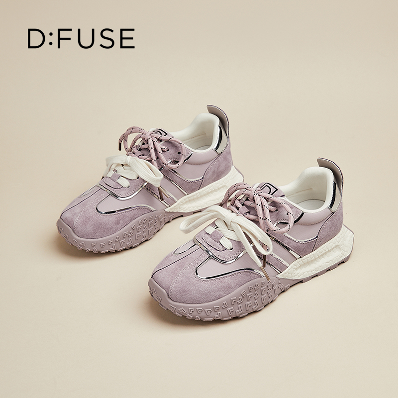 【紫罗兰】迪芙斯D:FUSE新款2025春季百搭休闲真皮阿甘鞋软底15I