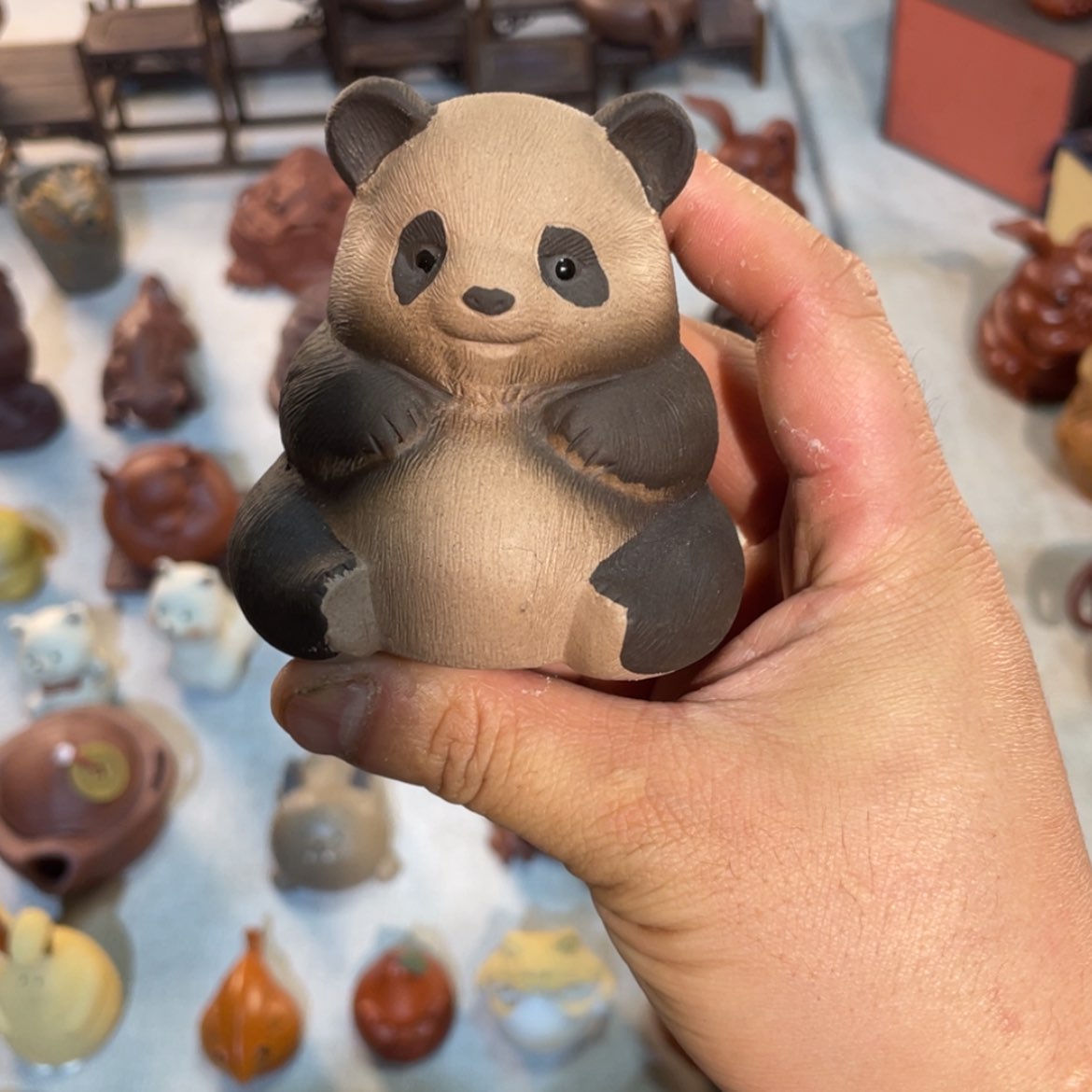 【闪购商品】紫砂茶宠一号熊猫